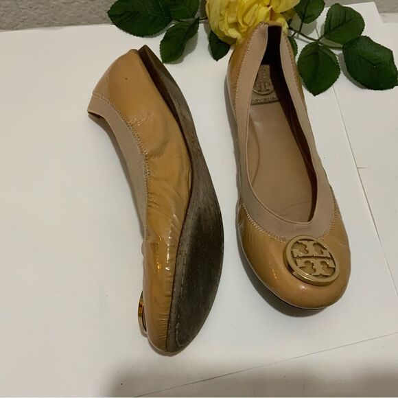 Tory Burch Caroline Patent Ballet Flats 8M - Picture 4 of 11